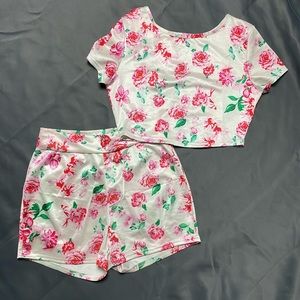 Floral 2 piece shorts set
